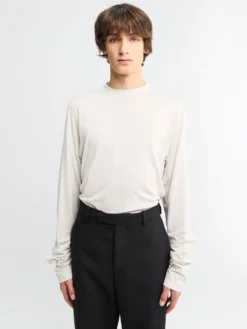 Polar Jersey Roundneck i Talc Jersey uld