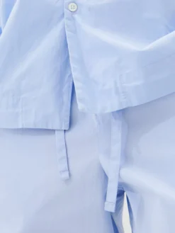 Poplin Pyjamas Bukser i Shirt Blue