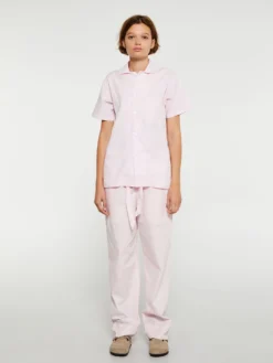 Poplin Pyjamas Bukser i Soft Pink