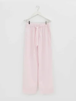 Poplin Pyjamas Bukser i Soft Pink