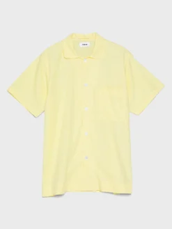 Poplin Pyjamas Kortærmet Skjorte i Lemonade