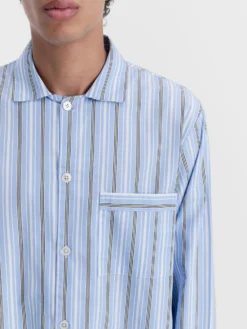 Poplin Pyjamas Long Shirt i Stave Stripes