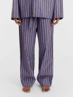 Poplin Pyjamas Pants in Chestnut Stripes