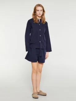 Poplin Pyjamas Shorts i True Navy