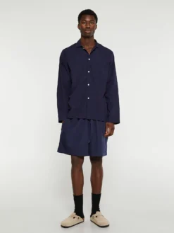 Poplin Pyjamas Shorts i True Navy