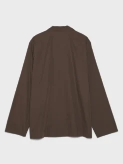 Poplin Pyjamas Skjorte i Coffee