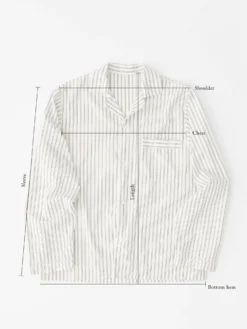 Poplin Pyjamas Skjorte i Hatty Stripes