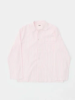 Poplin Pyjamas Skjorte i Hatty Stripes