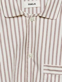 Poplin Pyjamas Skjorte i Hopper Stripes