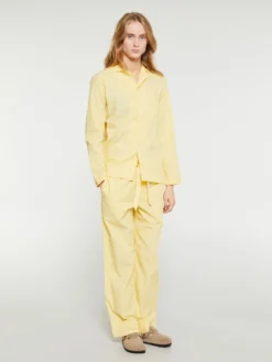 Poplin Pyjamas Skjorte i Lemonade