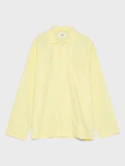 Poplin Pyjamas Skjorte i Lemonade