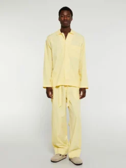 Poplin Pyjamas Skjorte i Lemonade