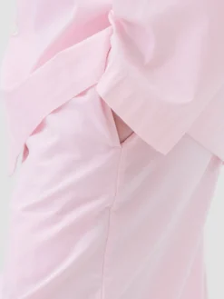 Poplin Pyjamas Skjorte i Soft Pink
