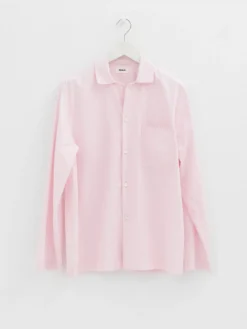 Poplin Pyjamas Skjorte i Soft Pink