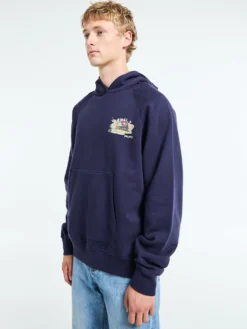 Porch Hooded Sweatshirt i Mørkeblå