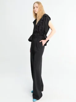 Portias Wide Pants i Sort