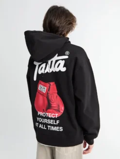 Protect Yourself Hooded Sweater i Sort