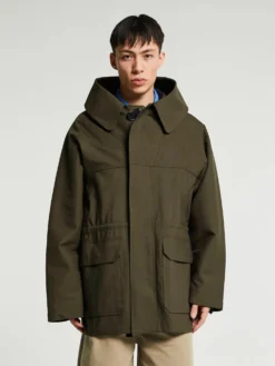 Rainer Unlined Cotton Parka i Dark Khaki Brown