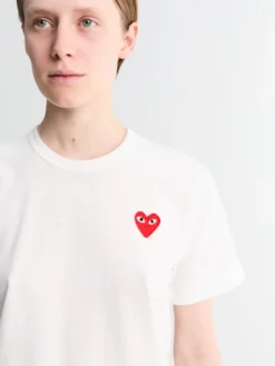 Red Heart T-Shirt i Hvid