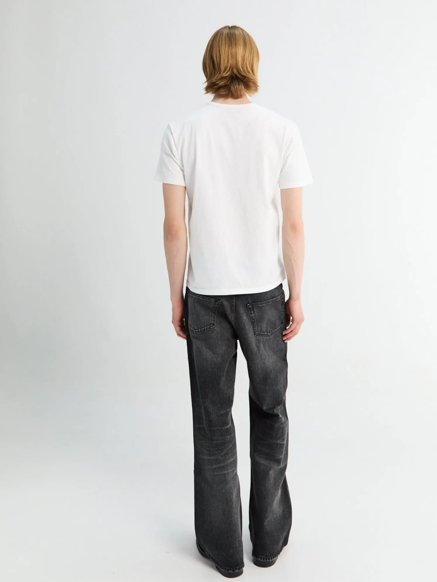 Relaxed Boot Jeans i Deep Black Worn