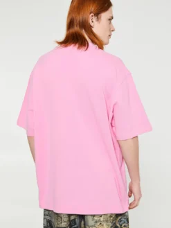Relaxed Fit Logo T-Shirt i Bubble Pink