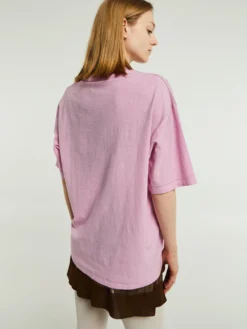 Relaxed Fit Logo T-Shirt i Cotton Candy Pink