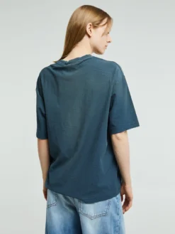 Relaxed Fit Logo T-shirt i Deep Blue