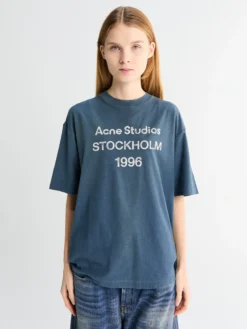 Relaxed Fit Logo T-Shirt i Deep Blue