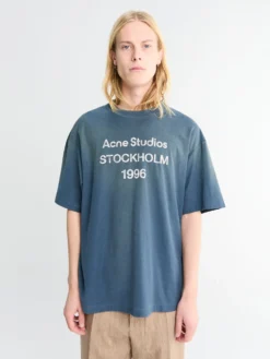 Relaxed Fit Logo T-Shirt i Deep Blue