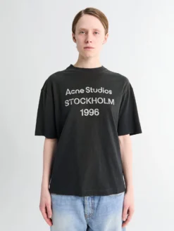 Relaxed Fit Logo T-shirt i Faded Black