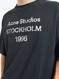 Relaxed Fit Logo T-shirt i Faded Black