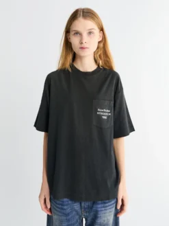 Relaxed Fit Logo T-Shirt i Faded Black