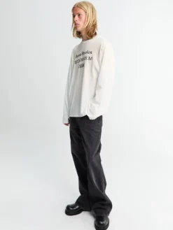 Relaxed Fit T-shirt i Støvet Hvid