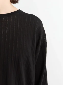 Relaxed LS Tee i Sort Blondestribe
