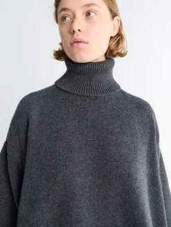 Rhea Trapeze Turtleneck i Charcoal