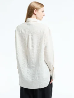 Rouen Oversized Classic Skjorte i Chalk