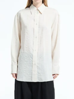 Rouen Oversized Classic Skjorte i Chalk