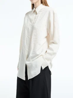 Rouen Oversized Classic Skjorte i Chalk