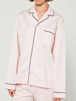 Satin Pyjamas Skjorte i Porter