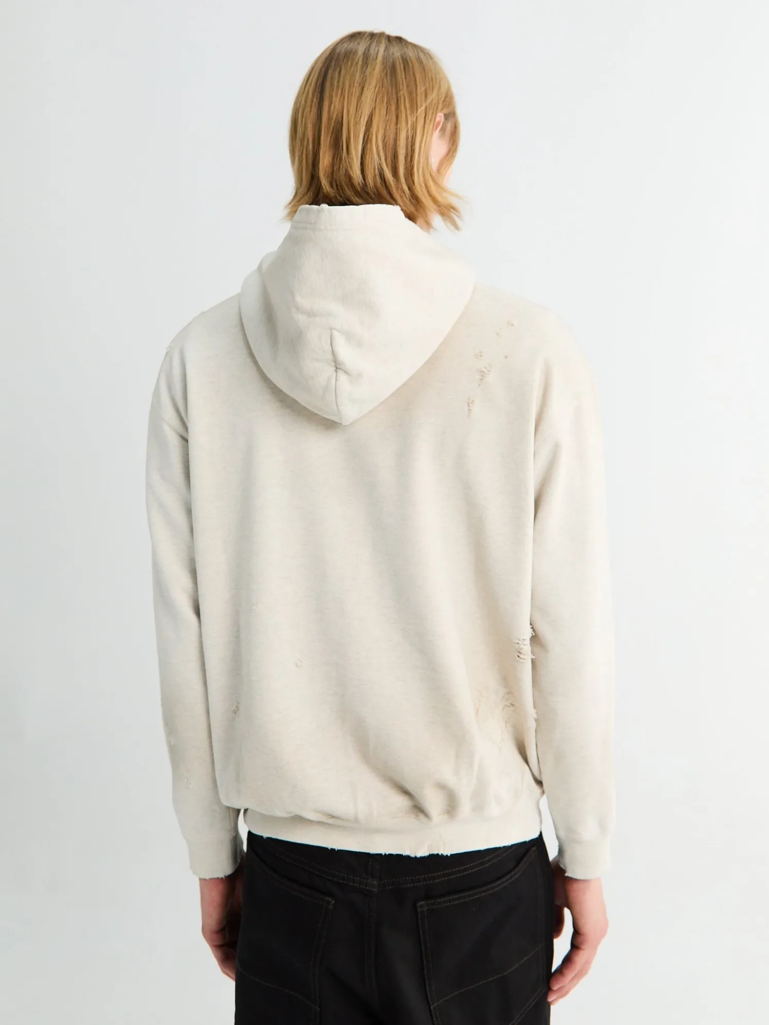 Savage Swear Hoodie Longsleeved i Oatmeal