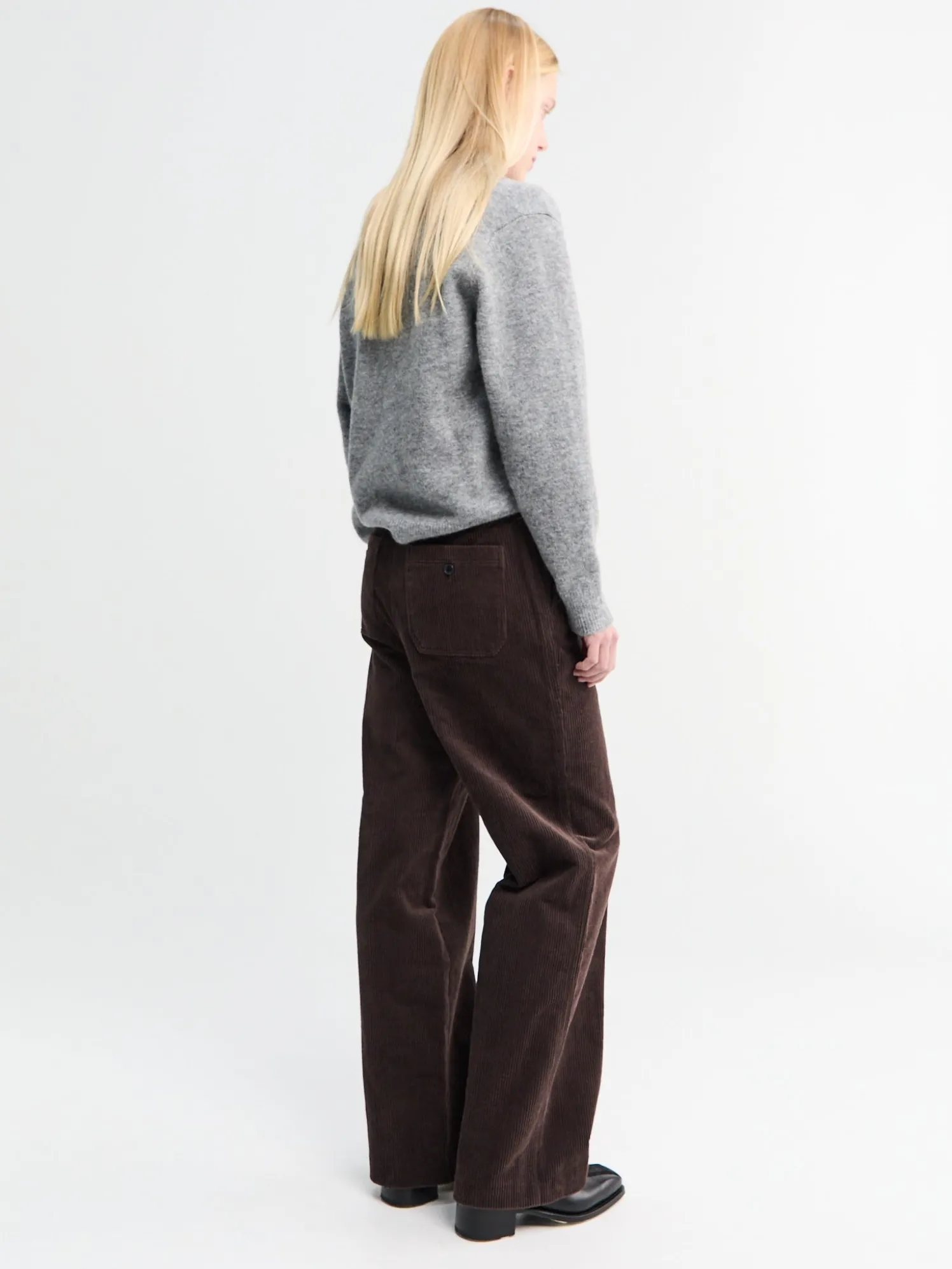 Semi-Wide Corduroy Bukser i Brun