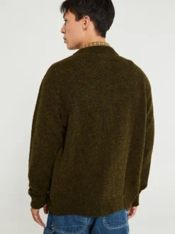 Shetland Cardigan i Pine Shadow