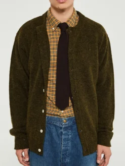 Shetland Cardigan i Pine Shadow