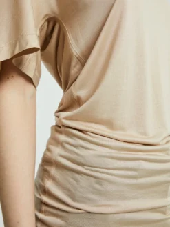 Short Sleeve Foulard Top i Blush