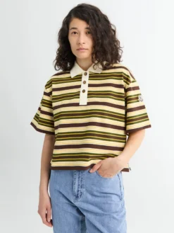 Shortsleeve Polo i pastelbrun