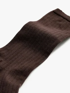 Silk Rib Sokker I Valnød