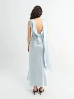 Silk Tunic Kjole i Lys Blå