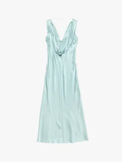 Silk Tunic Kjole i Lys Blå