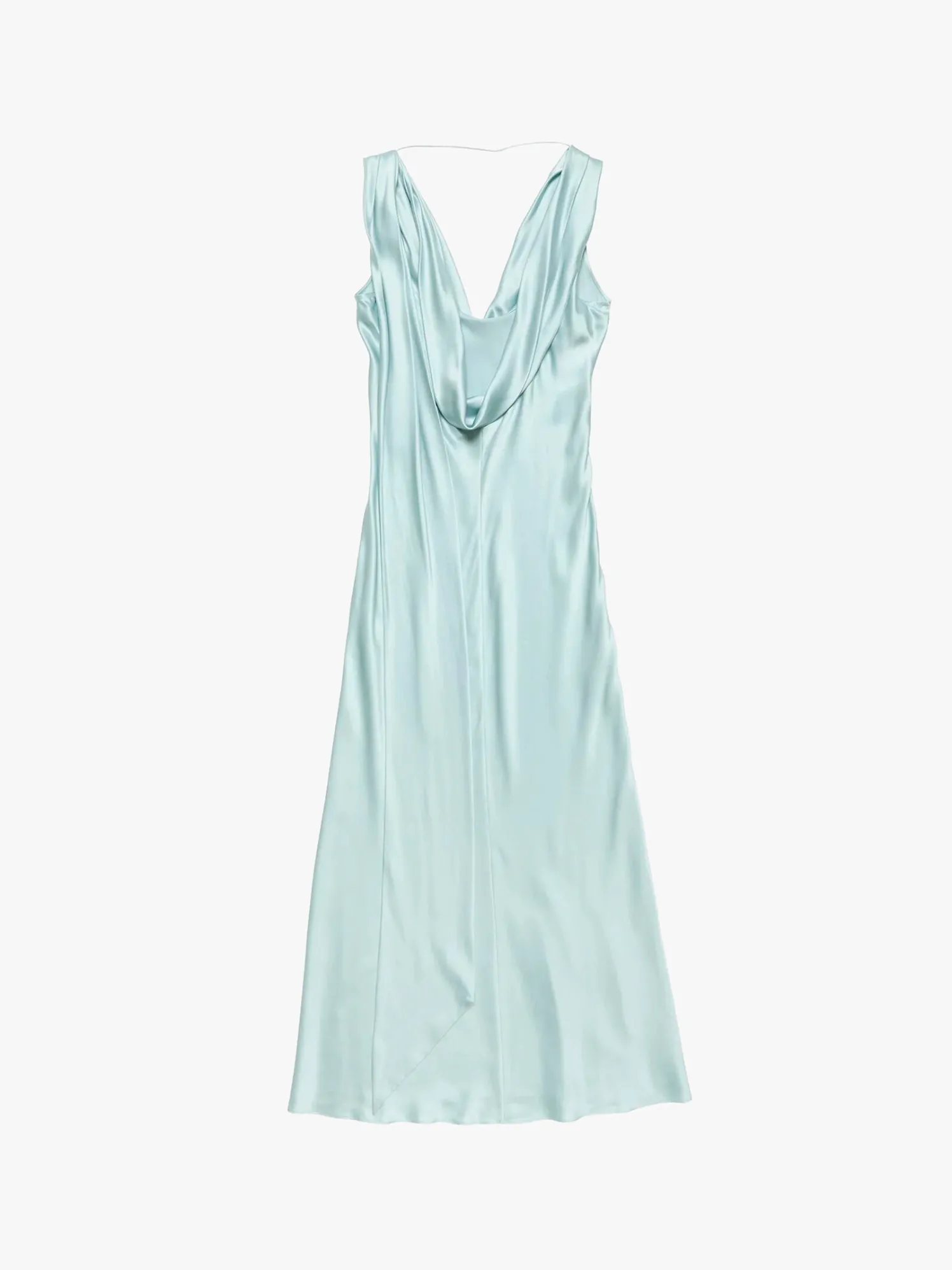 Silk Tunic Kjole i Lys Blå
