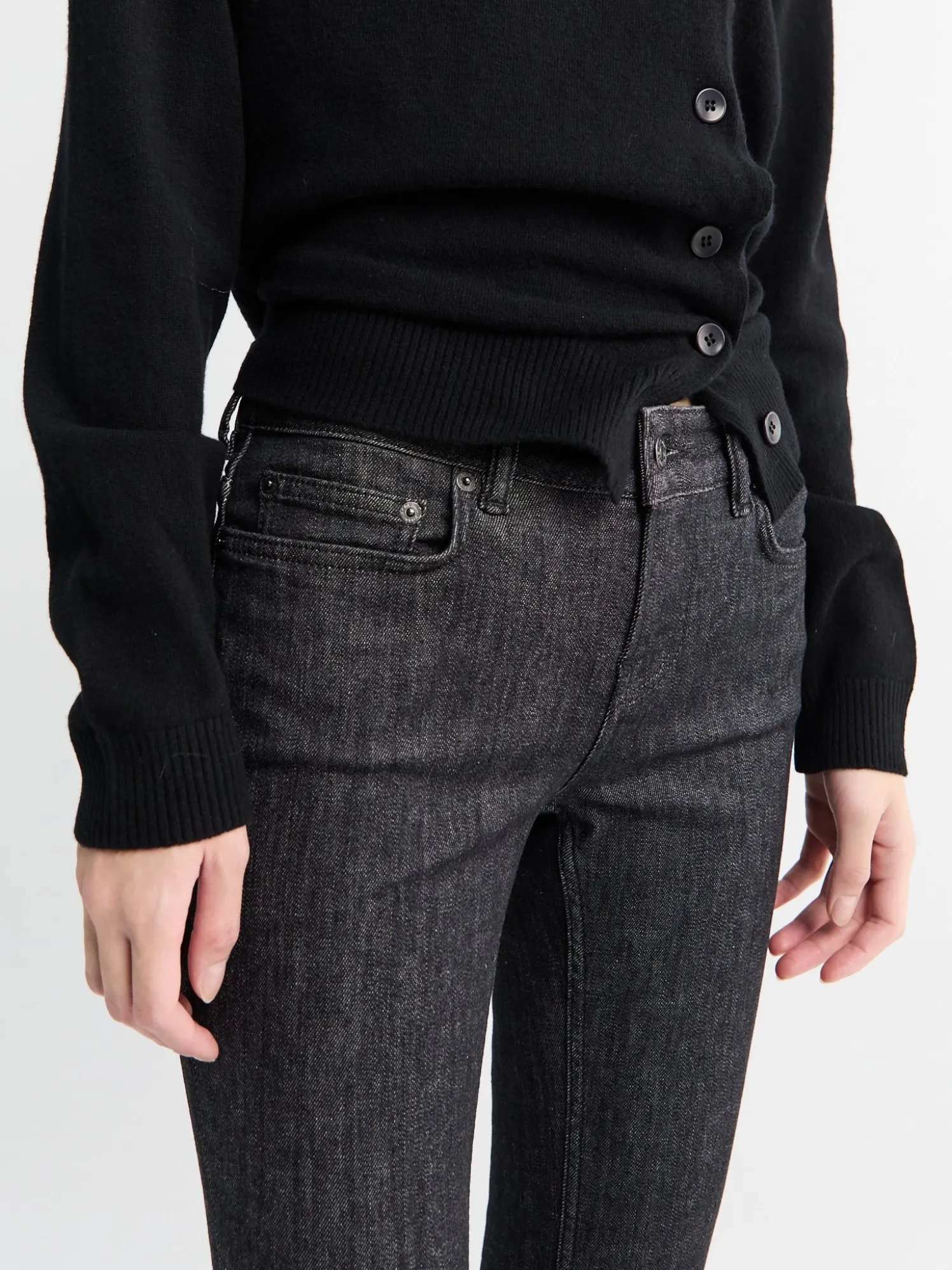 Skinny Fit 2013F Black Roots Jeans i Sort